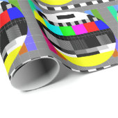 レトロテレビの信号なしのイラスト ラッピングペーパー (ロールコーナー)