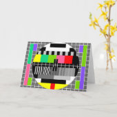 'レトロテレビ'グリーティングカード カード (黄色い花)