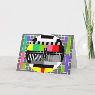 'レトロテレビ'グリーティングカード カード