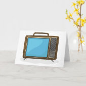 レトロテレビグリーティングカード カード (黄色い花)