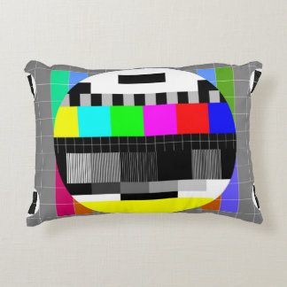 レトロテレビ信号イラストレーションなし。 アクセントクッション