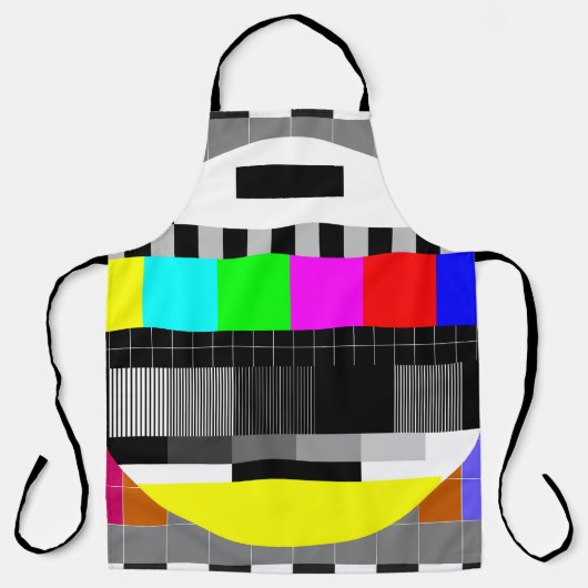 レトロテレビ信号イラストレーションなし。 エプロン (正面)