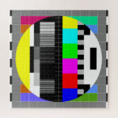 レトロテレビ信号イラストレーションなし。 ジグソーパズル (横)