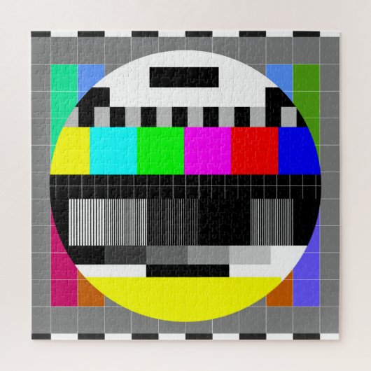 レトロテレビ信号イラストレーションなし。 ジグソーパズル (縦)