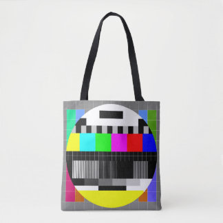 レトロテレビ信号イラストレーションなし。 トートバッグ