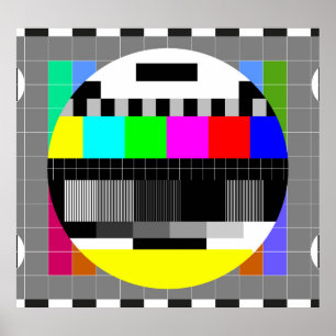 レトロテレビ信号イラストレーションなし。 ポスター
