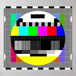 レトロテレビ信号イラストレーションなし。 ポスター