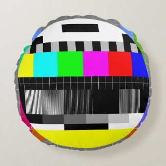 レトロテレビ信号イラストレーションなし。 ラウンドクッション