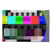 レトロテレビ信号イラストレーションなし。 枕カバー (裏面)