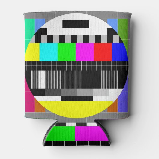 レトロテレビ信号イラストレーションなし。 缶クーラー (正面)