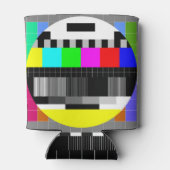 レトロテレビ信号イラストレーションなし。 缶クーラー (裏面)