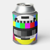 レトロテレビ信号イラストレーションなし。 缶クーラー (缶裏面)