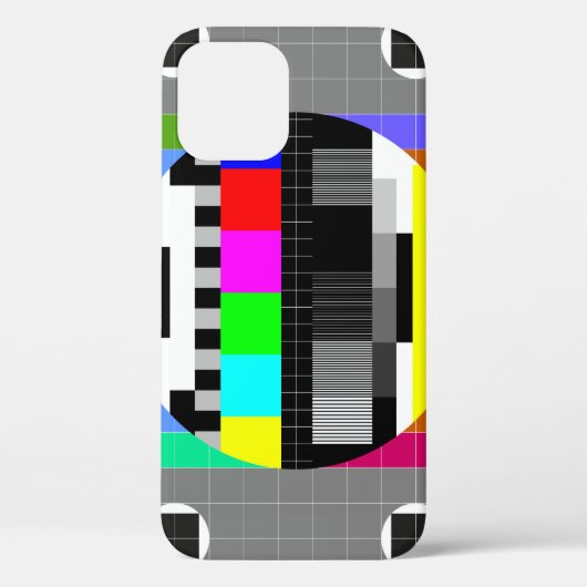 レトロテレビ信号イラストレーションなし。 Case-Mate iPhoneケース (裏面)
