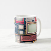 レトロテレビ受信機セット（60年代、70年代、80年代） コーヒーマグカップ (正面右)