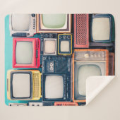 レトロテレビ受信機セット(60年代、70年代、80年代) シェルパブランケット (正面(横))