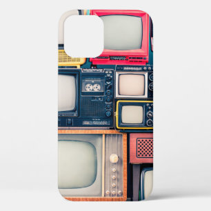 レトロテレビ受信機セット(60年代、70年代、80年代) iPhone 12ケース