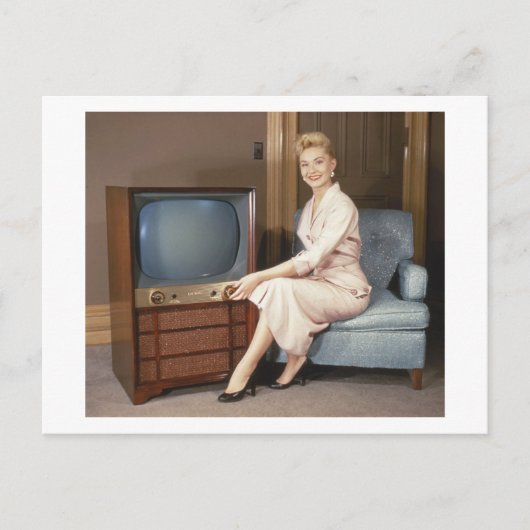 レトロテレビ広告ヴィンテージ ポストカード (正面)