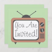 レトロテレビ招待状 招待状 (正面/裏面)