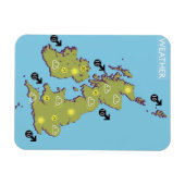 レトロテレビ英諸島の天気図。 マグネット (横)