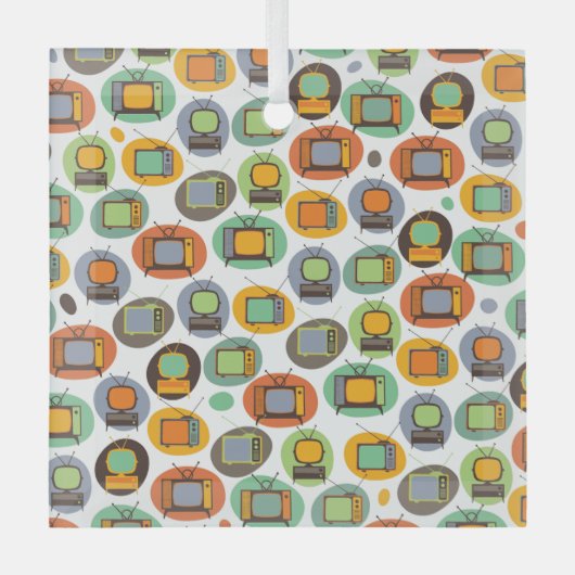 レトロテレビ ガラスオーナメント (正面)