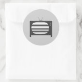 レトロテレビ ラウンドシール (バッグ)