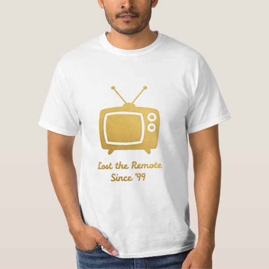 レトロテレビ – 1エンドレスラインミニマリストティー Tシャツ (正面)