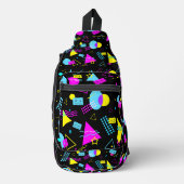 レトロテーカラフルプ形状 スリングバッグ (正面)