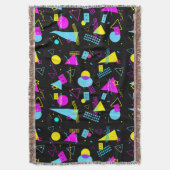 レトロテーカラフルプ形状 スローブランケット (正面縦)