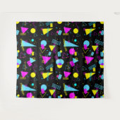 レトロテーカラフルプ形状 タペストリー (正面(横))