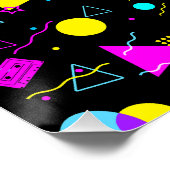 レトロテーカラフルプ形状 ポスター (コーナー)