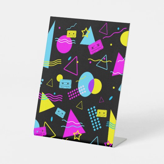 レトロテーカラフルプ形状 台座サイン (正面)