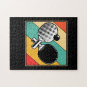 レトロテーブルテニス – ヴィンテージピンポン ジグソーパズル (横)