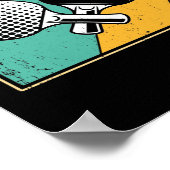 レトロテーブルテニス – ヴィンテージピンポン ポスター (角)