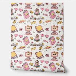 レトロテーマ学校 壁紙