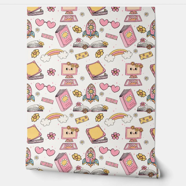 レトロテーマ学校 壁紙 (ほどく)