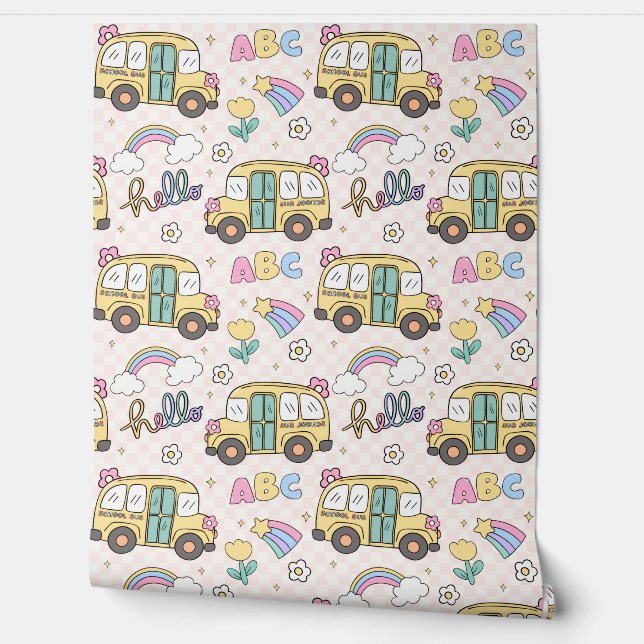 レトロテーマ学校 壁紙 (ほどく)