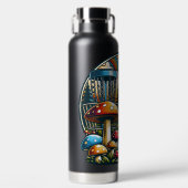 レトロディスクゴルフアイサイケデリックアート ウォーターボトル (正面)