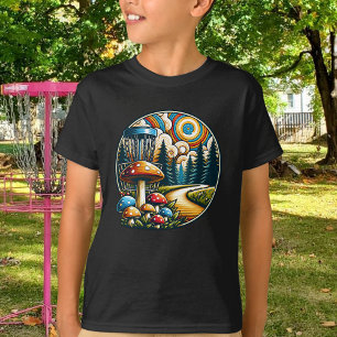レトロディスクゴルフアイサイケデリックアート Tシャツ