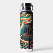 レトロディスクゴルフアーサイケデリックト ウォーターボトル (背面)