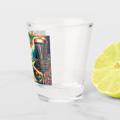 レトロディスクゴルフアーサイケデリックト ショットグラス (右)