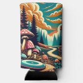 レトロディスクゴルフアーサイケデリックト スリム缶クーラー (裏面)