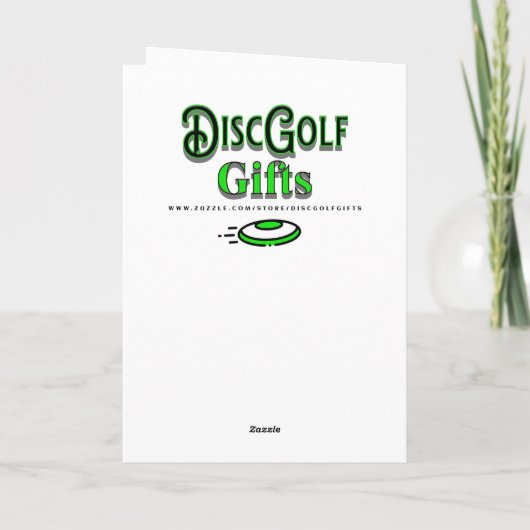 レトロディスクゴルフサイケデリック誕生日 カード (裏面)