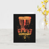 レトロディスクゴルフフロルフ – ヴィンテージフリスビーゴルフ カード (黄色い花)