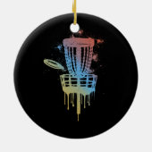 レトロディスクゴルフ及びフリスビーゴルフディスクゴルフPl セラミックオーナメント (裏面)