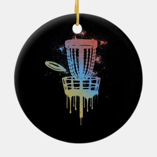 レトロディスクゴルフ及びフリスビーゴルフディスクゴルフPl セラミックオーナメント (裏面)