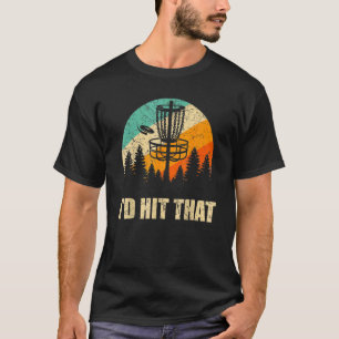 レトロディスクゴルフ スポーツ サンセット ビンテージ フライングディスク ゴルフ Tシャツ