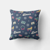 レトロディスコのローラーのスキートパターン クッション (裏面)