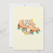 レトロディスコのローラースケートでスケートしよう4歳の誕生日 招待状 (裏面)