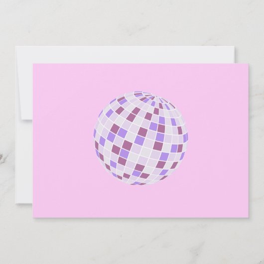 レトロディスコのローラースケートでスケートしよう4歳の誕生日 招待状 (裏面)