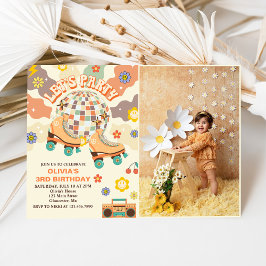 レトロディスコのローラースケートレッズパーティー3回目 招待状